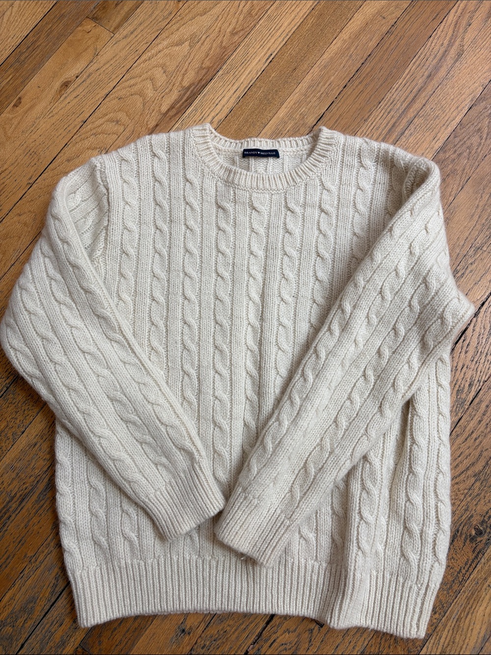 Women’s Brandy Melville Cream Cable Sweater